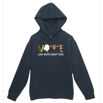 Vote Like Ruth Sent You Uterus Feminist Lgbt Rights Urban Pullover Hoodie