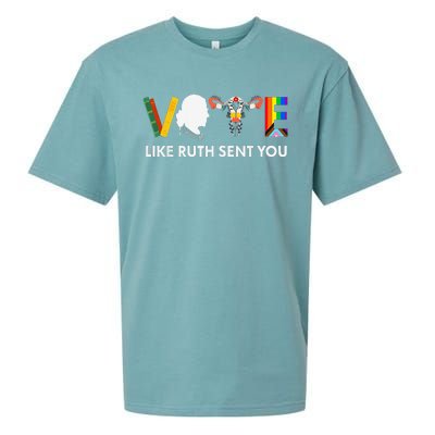 Vote Like Ruth Sent You Uterus Feminist Lgbt Rights Sueded Cloud Jersey T-Shirt