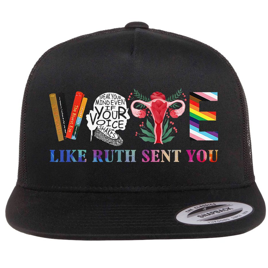 Vote Like Ruth Sent You Gift Flat Bill Trucker Hat