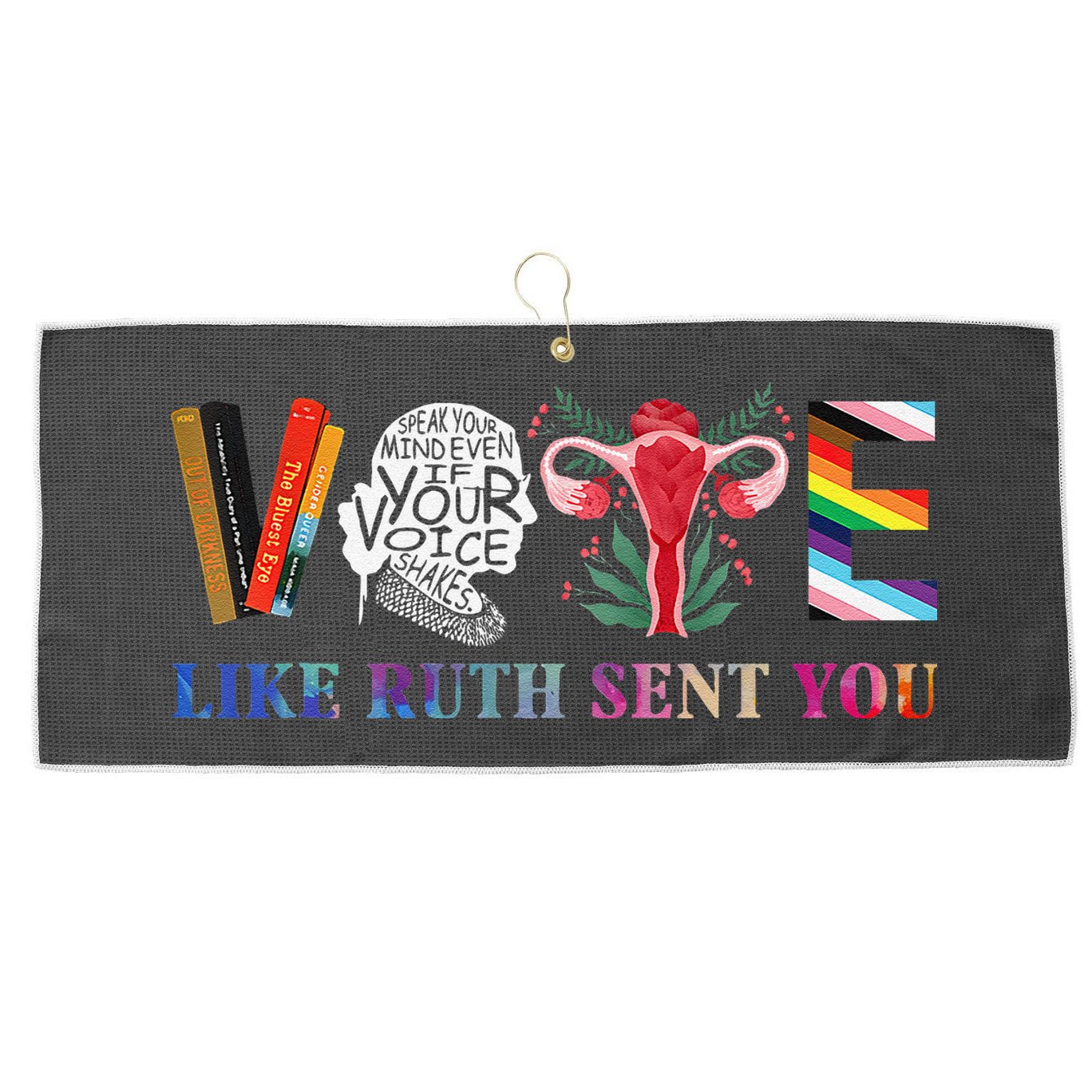 Vote Like Ruth Sent You Gift Large Microfiber Waffle Golf Towel