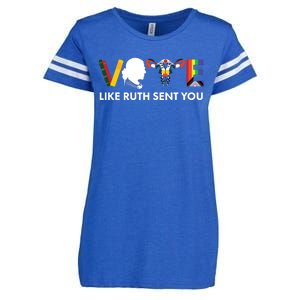 Vote Like Ruth Sent You Uterus Feminist Lgbt Enza Ladies Jersey Football T-Shirt