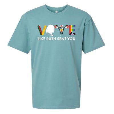 Vote Like Ruth Sent You Uterus Feminist Lgbt Sueded Cloud Jersey T-Shirt