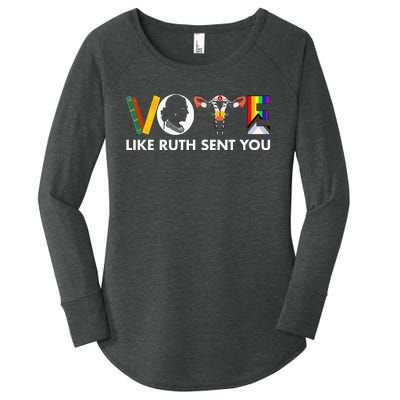 Vote Like Ruth Sent You Funny Uterus Feminist Lgbt Women's Perfect Tri Tunic Long Sleeve Shirt