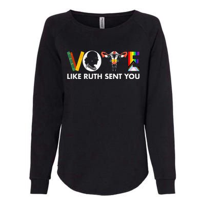 Vote Like Ruth Sent You Funny Uterus Feminist Lgbt Womens California Wash Sweatshirt