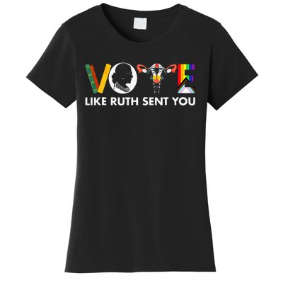 Vote Like Ruth Sent You Funny Uterus Feminist Lgbt Women's T-Shirt