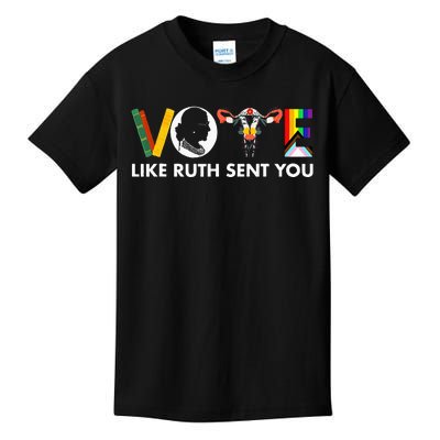 Vote Like Ruth Sent You Funny Uterus Feminist Lgbt Kids T-Shirt