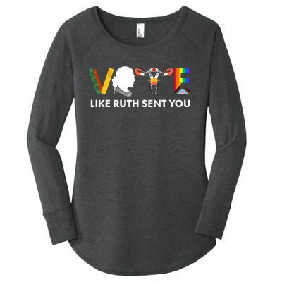 Vote Like Ruth Sent You Uterus Feminist Lgbt Women's Perfect Tri Tunic Long Sleeve Shirt