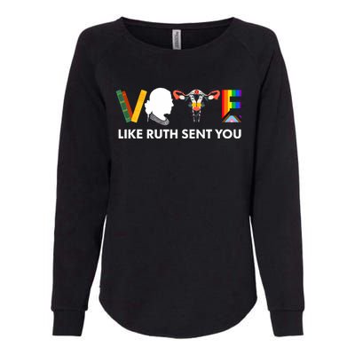 Vote Like Ruth Sent You Uterus Feminist Lgbt Womens California Wash Sweatshirt