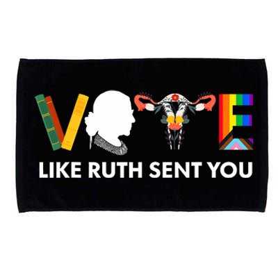 Vote Like Ruth Sent You Uterus Feminist Lgbt Microfiber Hand Towel