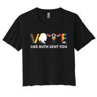 Vote Like Ruth Sent You Uterus Feminist Lgbt Women's Crop Top Tee