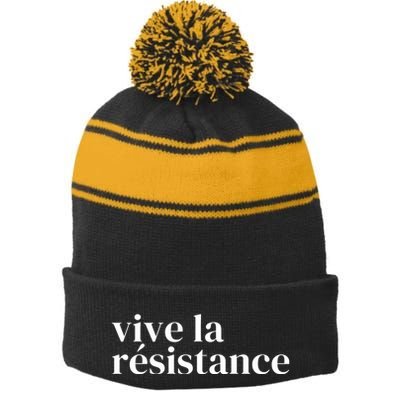 Vive La Resistance Vive La Resistance Stripe Pom Pom Beanie