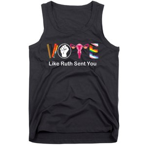 Vote Like Ruth Sent You Uterus Feminist Lgbt Apparel Tank Top