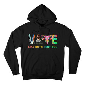 Vote Like Ruth Sent You Rbg Feminist Voting Inspirational Hoodie