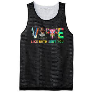 Vote Like Ruth Sent You Rbg Feminist Voting Inspirational Mesh Reversible Basketball Jersey Tank