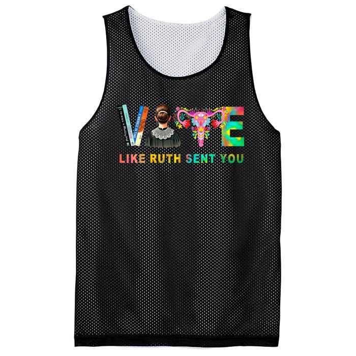 Vote Like Ruth Sent You Rbg Feminist Voting Inspirational Mesh Reversible Basketball Jersey Tank