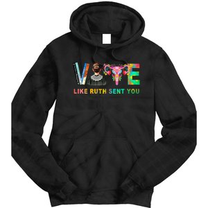 Vote Like Ruth Sent You Rbg Feminist Voting Inspirational Tie Dye Hoodie