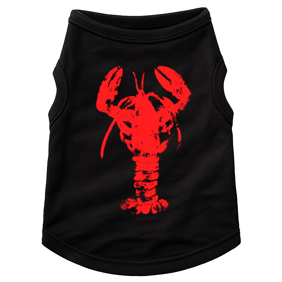 Vintage Lobster Red Imprint Doggie Tank