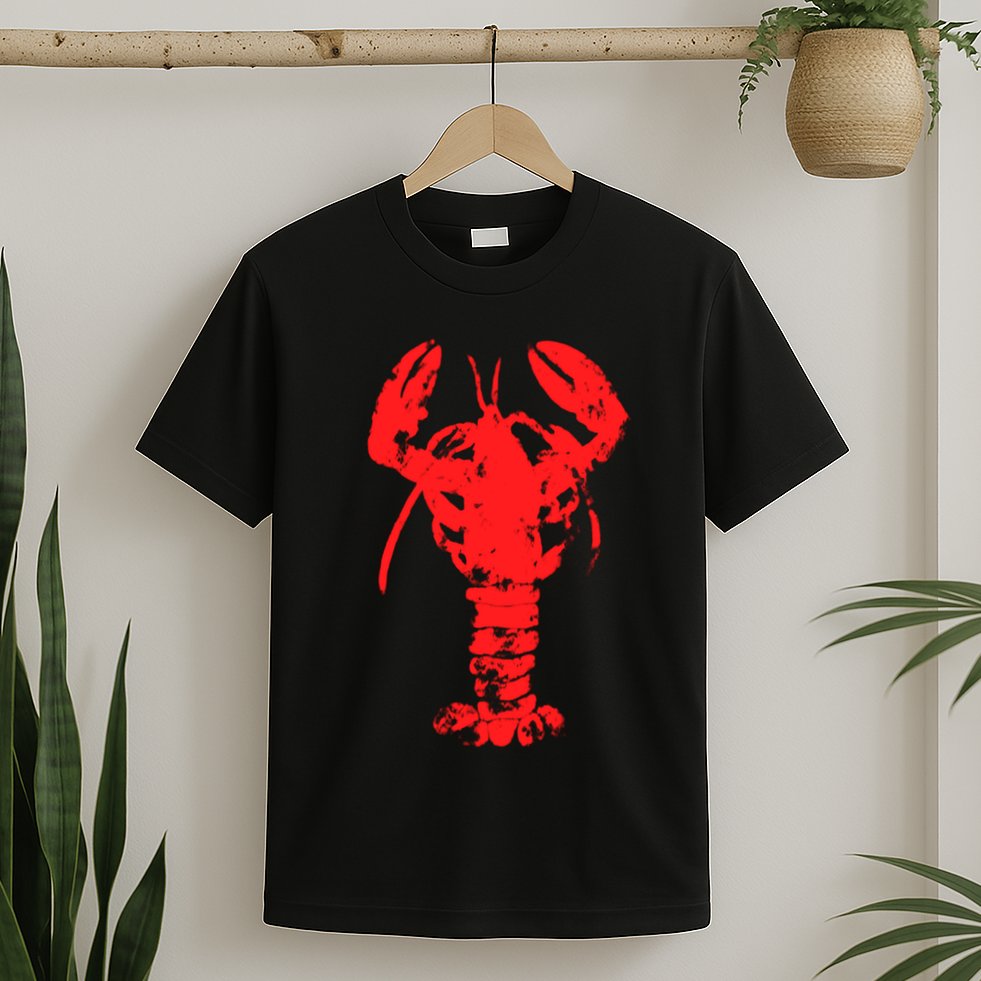 Vintage Lobster Red Imprint T-Shirt