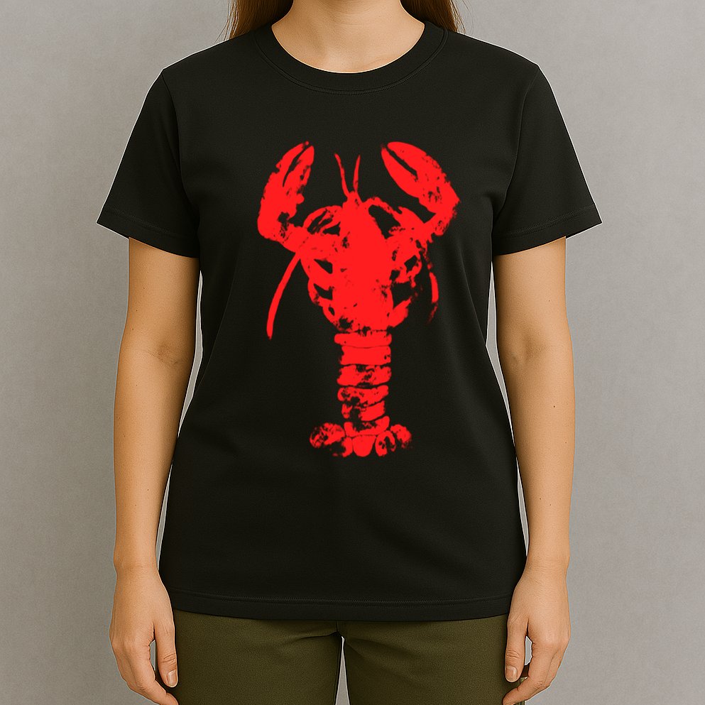 Vintage Lobster Red Imprint T-Shirt