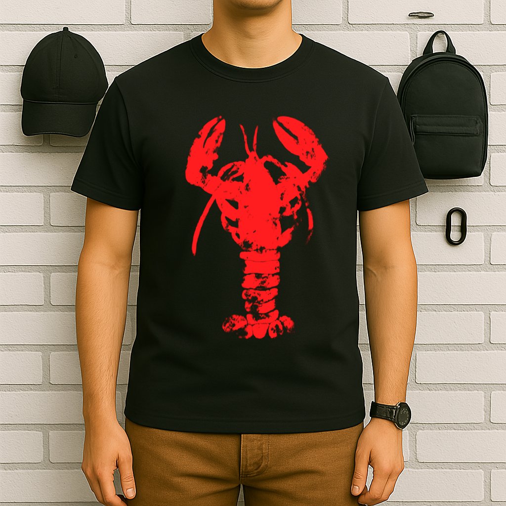 Vintage Lobster Red Imprint T-Shirt
