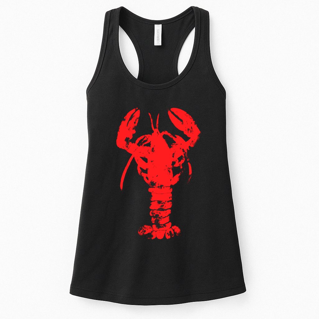 Vintage Lobster Red Imprint Womens Tank Top