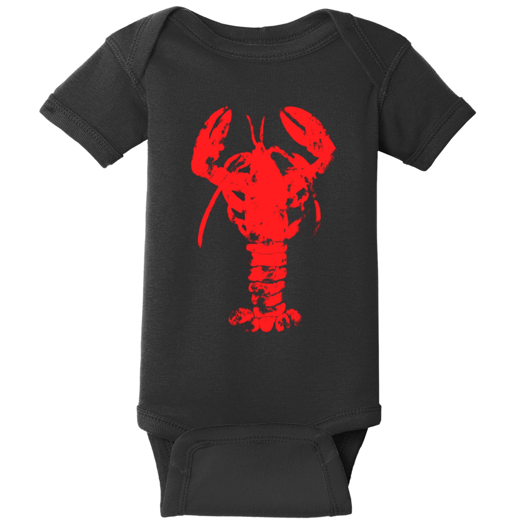 Vintage Lobster Red Imprint Baby Bodysuit