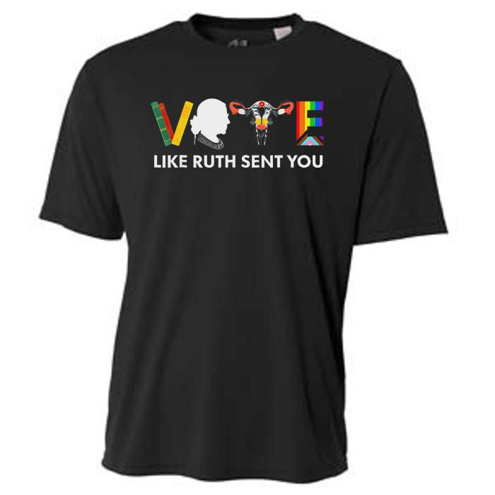 Vote Like Ruth Sent You Feminist Pride Cooling Performance Crew T-Shirt