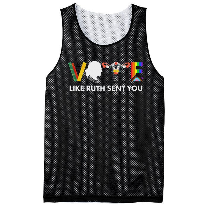 Vote Like Ruth Sent You Feminist Pride Mesh Reversible Basketball Jersey Tank