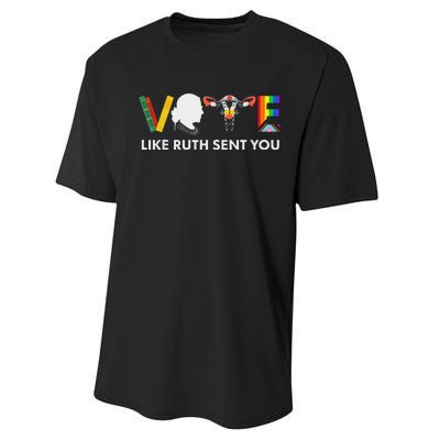 Vote Like Ruth Sent You Feminist Pride Performance Sprint T-Shirt