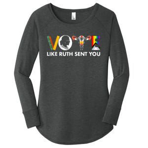 Vote Like Ruth Sent You Funny Uterus Feminist Lgbt Women's Perfect Tri Tunic Long Sleeve Shirt