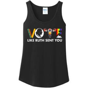 Vote Like Ruth Sent You Funny Uterus Feminist Lgbt Ladies Essential Tank