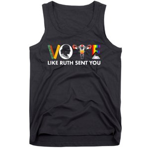 Vote Like Ruth Sent You Funny Uterus Feminist Lgbt Tank Top