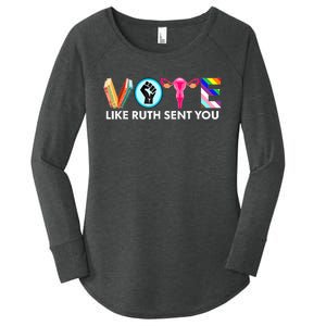 Vote Like Ruth Sent You Funny Uterus Feminist Lgbt Women's Perfect Tri Tunic Long Sleeve Shirt