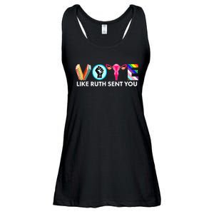 Vote Like Ruth Sent You Funny Uterus Feminist Lgbt Ladies Essential Flowy Tank