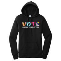 Vote Like Ruth Sent You Funny Uterus Feminist Lgbt Women's Pullover Hoodie