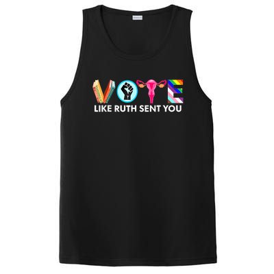 Vote Like Ruth Sent You Funny Uterus Feminist Lgbt PosiCharge Competitor Tank