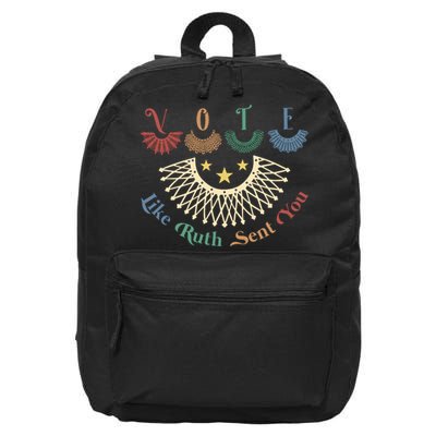 Vote Like Ruth Sent You Ruth Bader Ginsburg Rbg 16 in Basic Backpack