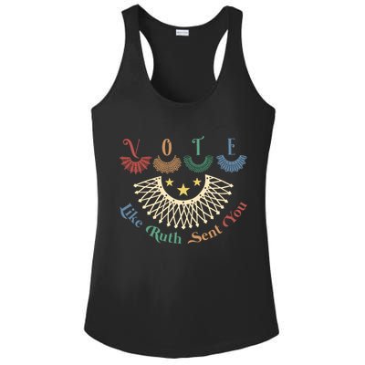 Vote Like Ruth Sent You Ruth Bader Ginsburg Rbg Ladies PosiCharge Competitor Racerback Tank