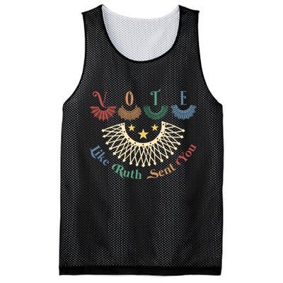Vote Like Ruth Sent You Ruth Bader Ginsburg Rbg Mesh Reversible Basketball Jersey Tank