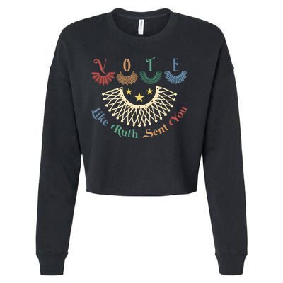Vote Like Ruth Sent You Ruth Bader Ginsburg Rbg Cropped Pullover Crew