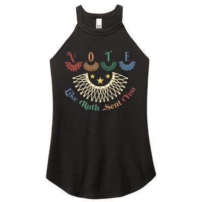 Vote Like Ruth Sent You Ruth Bader Ginsburg Rbg Women's Perfect Tri Rocker Tank