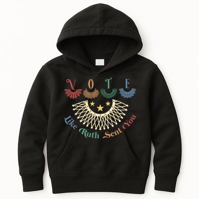 Vote Like Ruth Sent You Ruth Bader Ginsburg Rbg Kids Hoodie