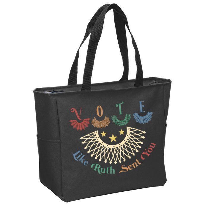 Vote Like Ruth Sent You Ruth Bader Ginsburg Rbg Zip Tote Bag
