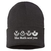 Vote Like Ruth Sent You Feminist Ruth Bader Ginsburg Rbg Sustainable Knit Beanie
