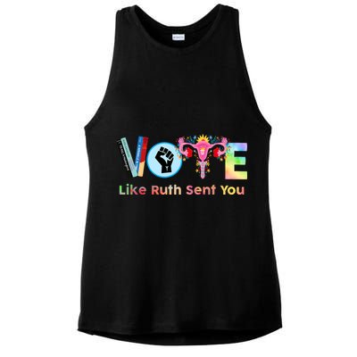 Vote Like Ruth Sent You Feminist Ruth Bader Ginsburg Rbg Ladies PosiCharge Tri-Blend Wicking Tank