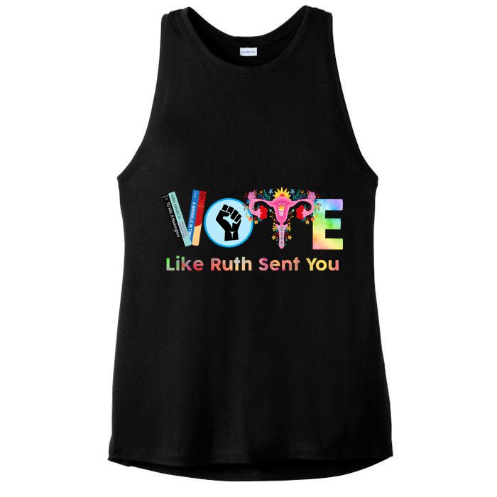 Vote Like Ruth Sent You Feminist Ruth Bader Ginsburg Rbg Ladies PosiCharge Tri-Blend Wicking Tank