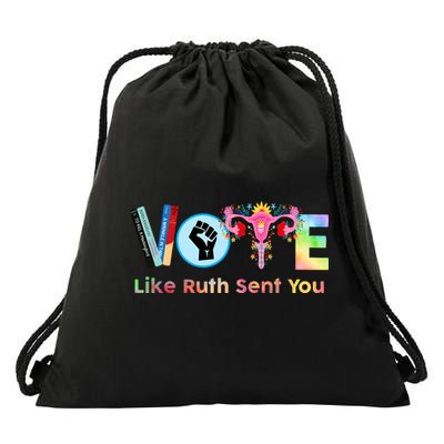 Vote Like Ruth Sent You Feminist Ruth Bader Ginsburg Rbg Drawstring Bag