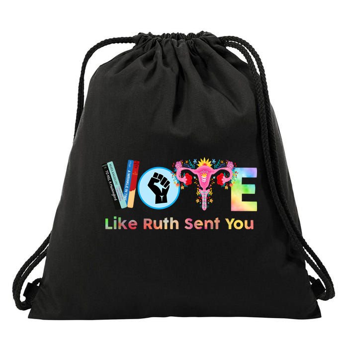 Vote Like Ruth Sent You Feminist Ruth Bader Ginsburg Rbg Drawstring Bag