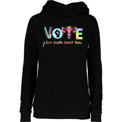 Vote Like Ruth Sent You Feminist Ruth Bader Ginsburg Rbg Womens Funnel Neck Pullover Hood