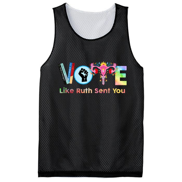 Vote Like Ruth Sent You Feminist Ruth Bader Ginsburg Rbg Mesh Reversible Basketball Jersey Tank